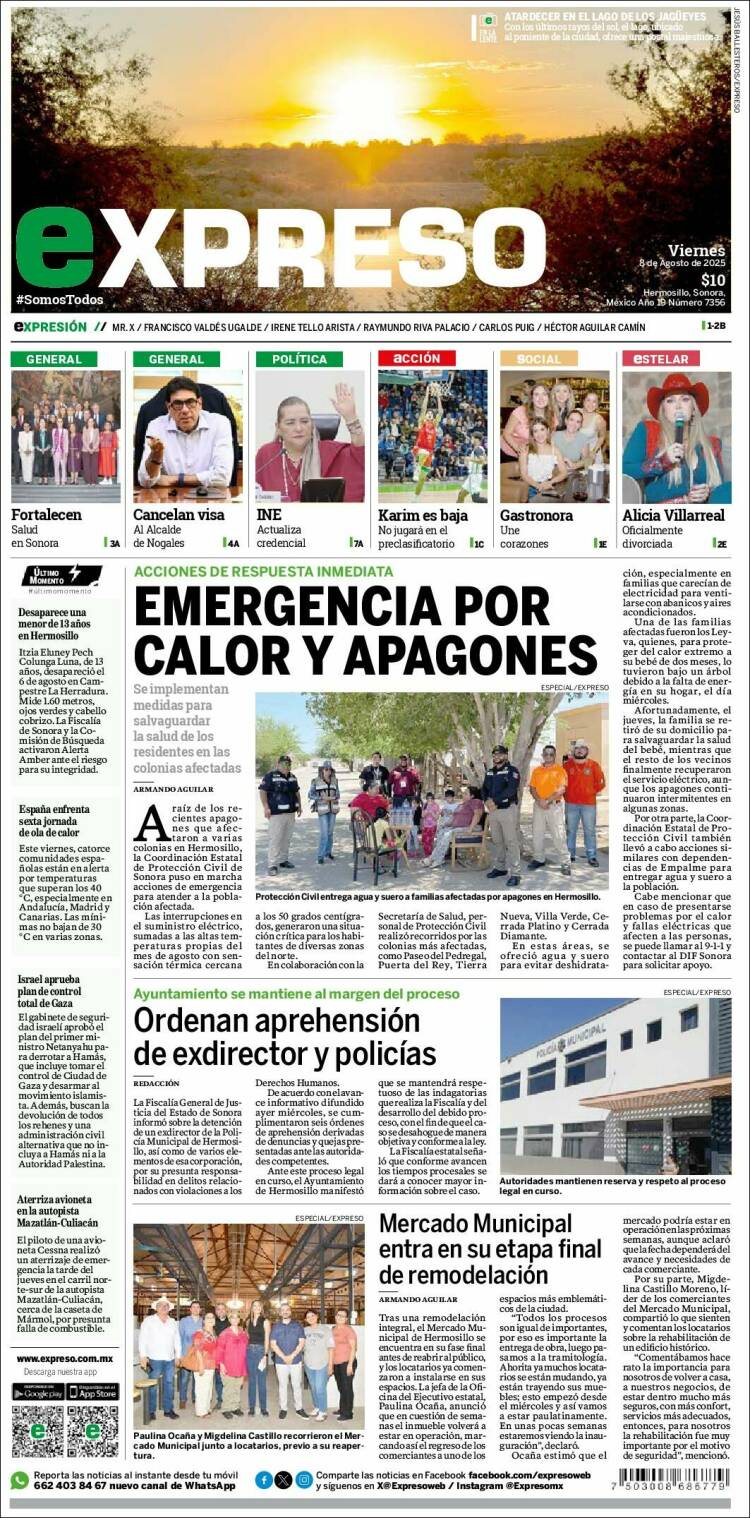 Portada de Expreso (México)