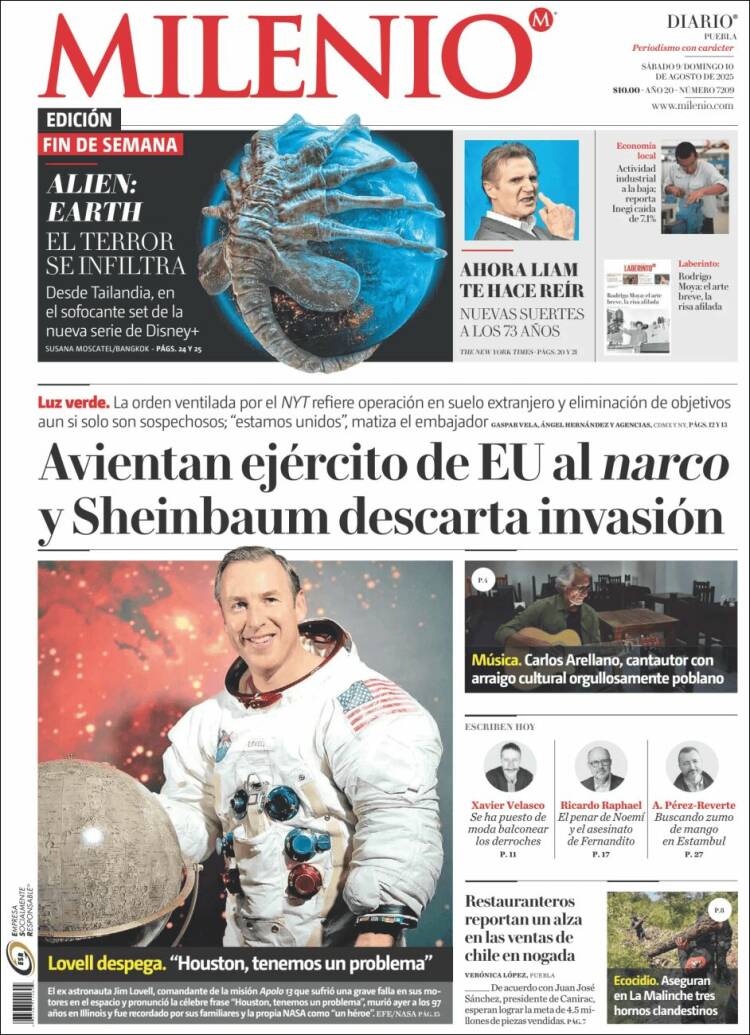 Portada de Milenio de Puebla (Mexico)
