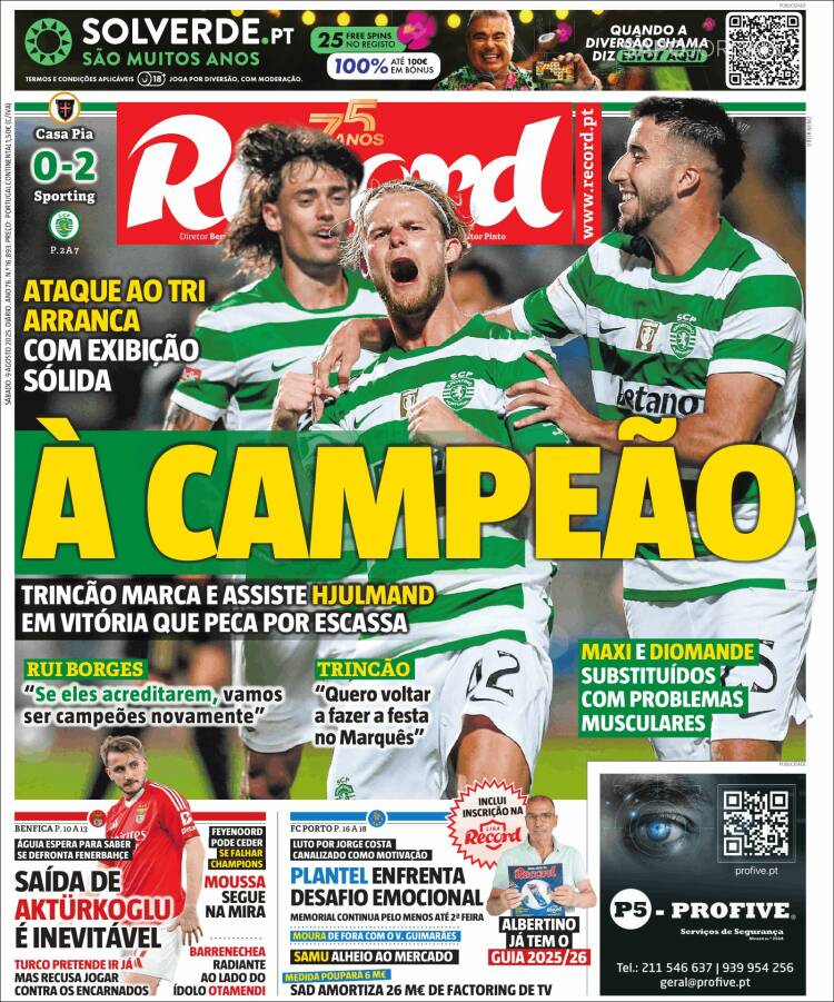 Portada de Record (Portugal)