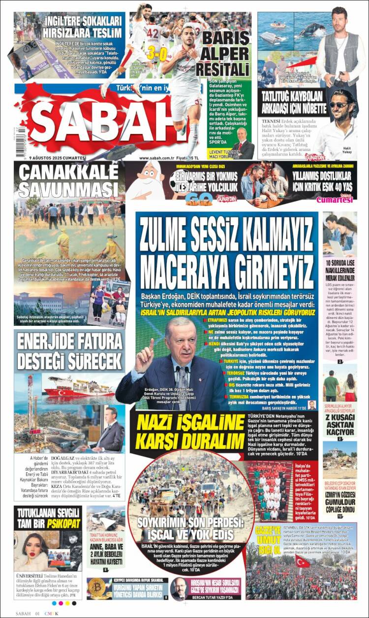 Portada de Sabah (Turqu&iacute;a)