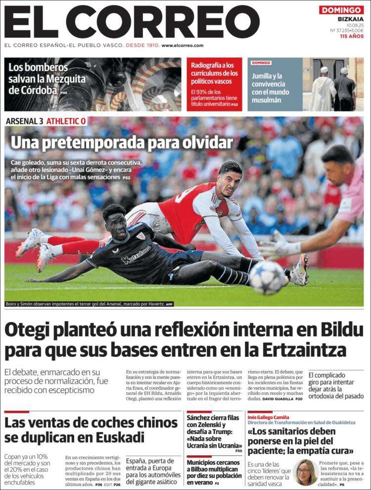 Portada de El Correo (Spain)