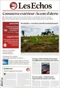 Portada de Les Echos (France)