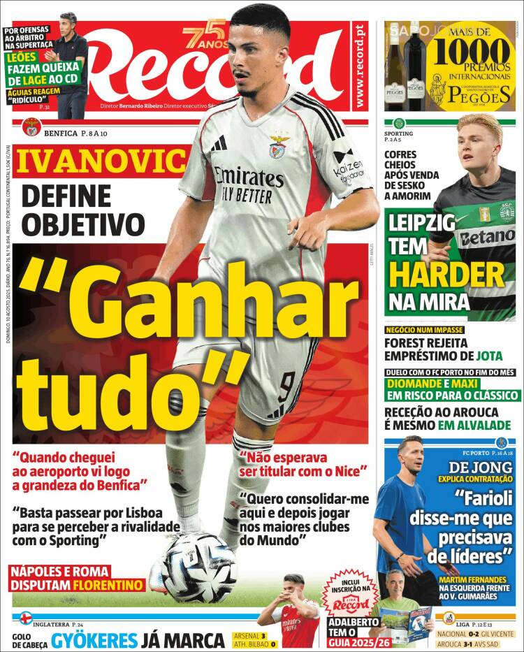 Portada de Record (Portugal)