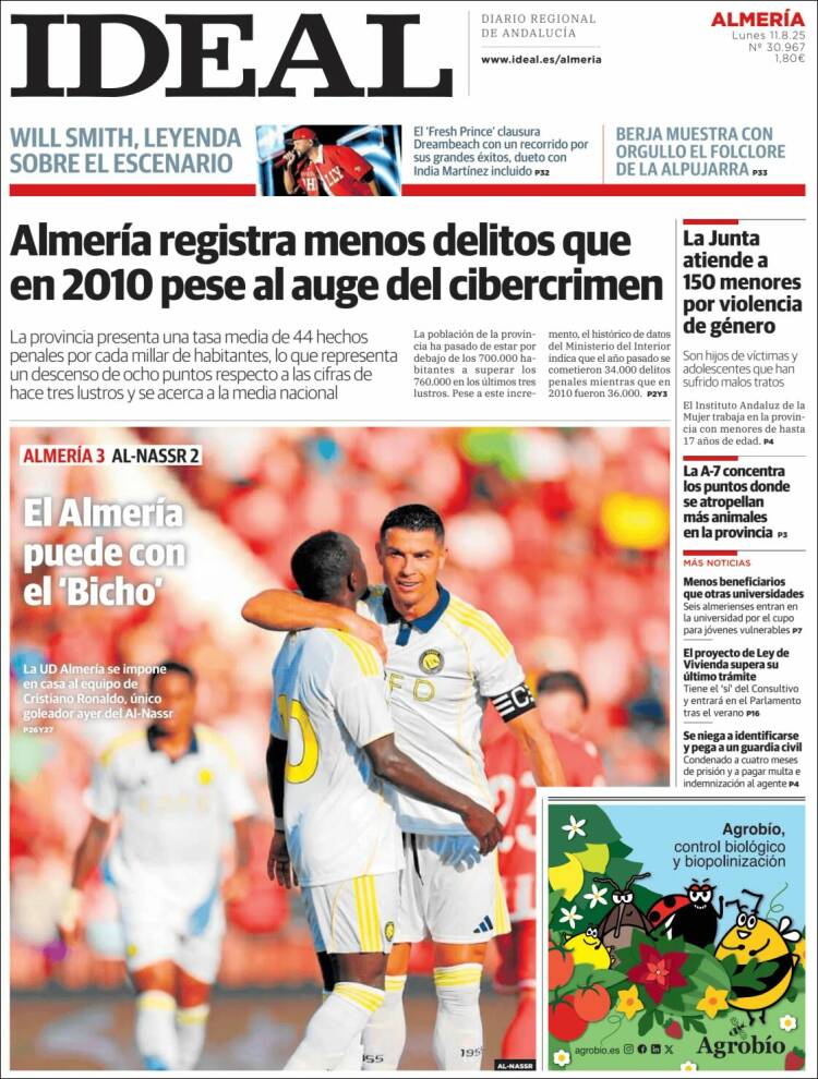 Portada de Ideal Almeria (España)