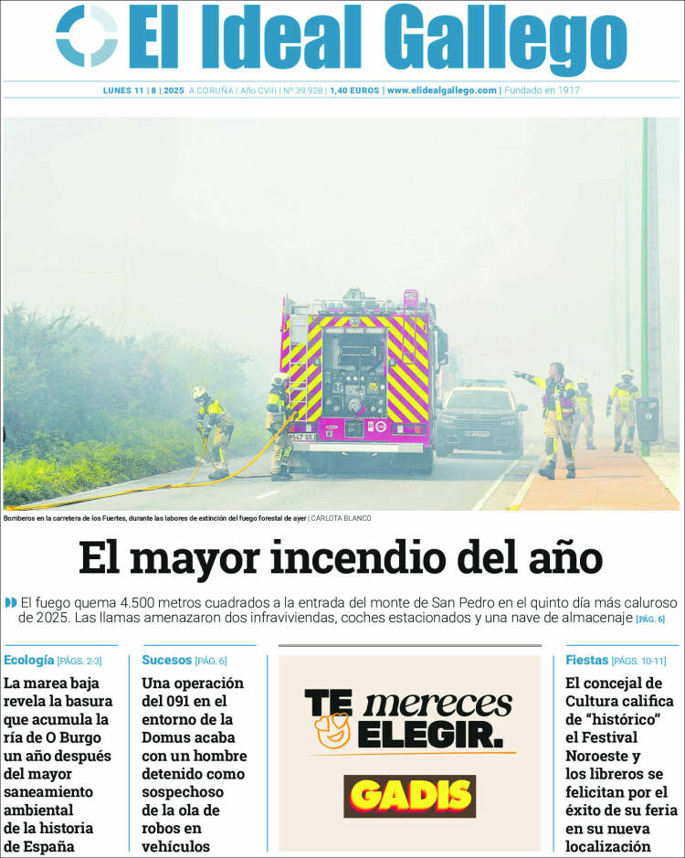 Portada de El Ideal Gallego (España)