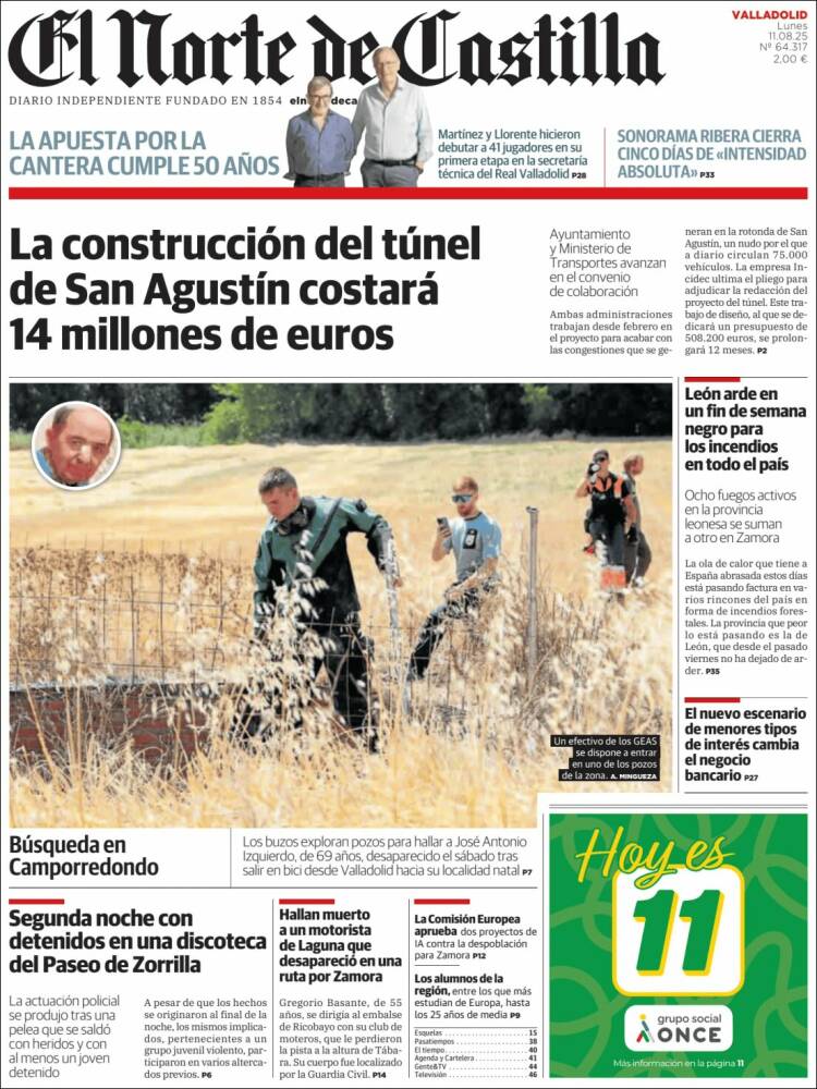 Portada de Norte de Castilla - Valladolid (España)