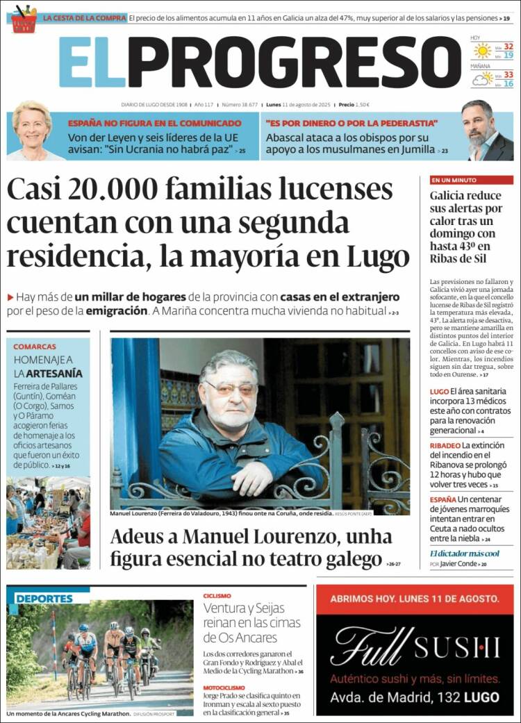 Portada de El Progreso (España)