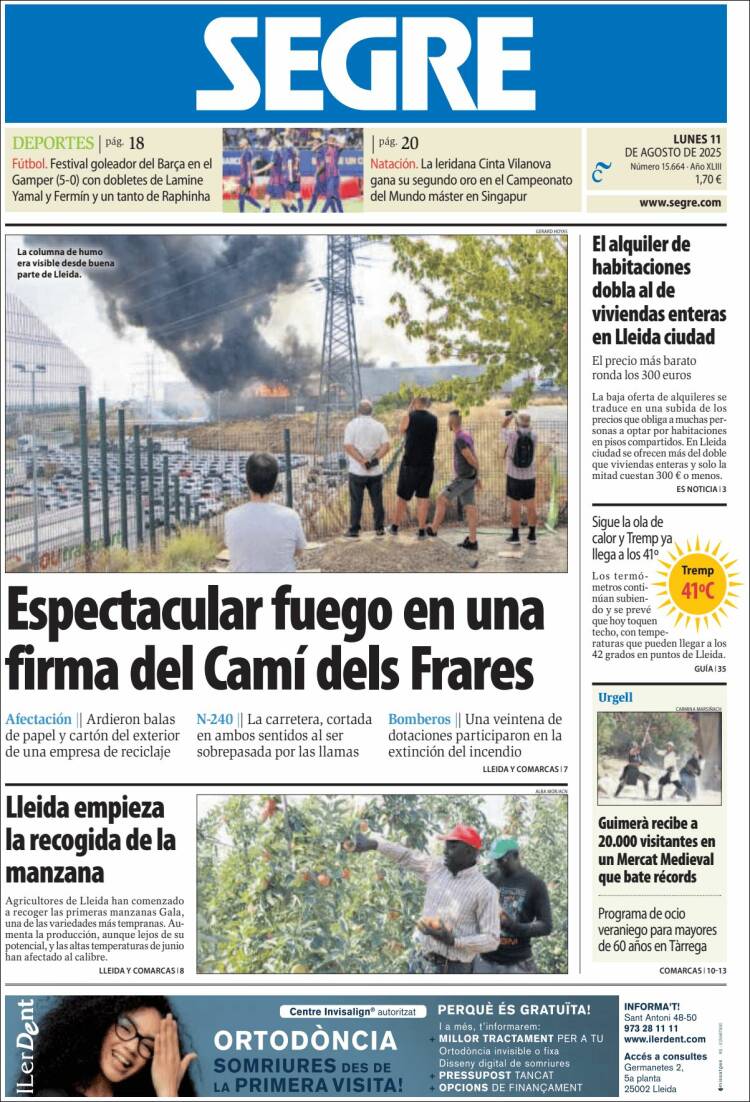 Portada de Segre  (España)