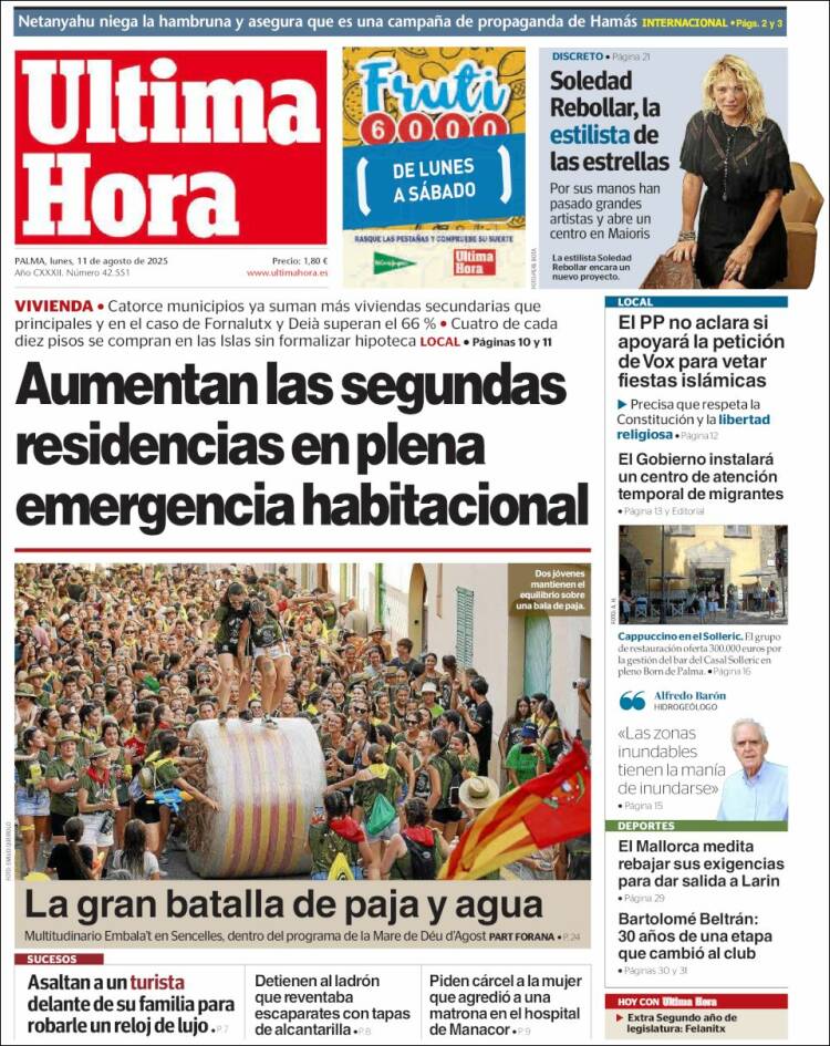 Portada de Última Hora (España)