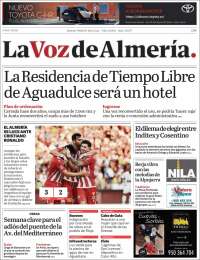 Portada de La Voz de Almería (España)