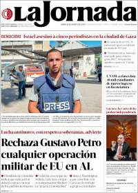 Portada de La Jornada (México)