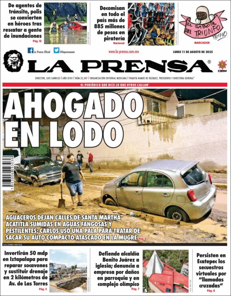 Portada de La Prensa (México)