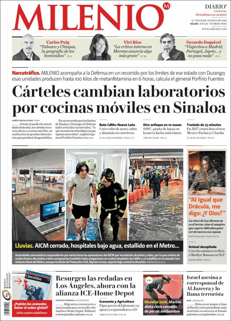 Portada de Milenio (México)