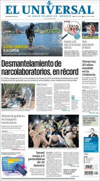 Portada de El Universal (México)