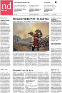Portada de Neues Deutschland (Germany)