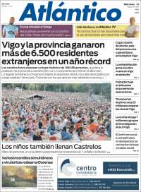 Portada de Atlántico Diario (Spain)