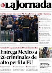 Portada de La Jornada (México)