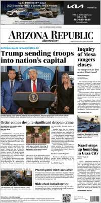 Portada de Arizona Republic News (USA)