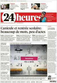 Portada de 24 Heures (Suiza)