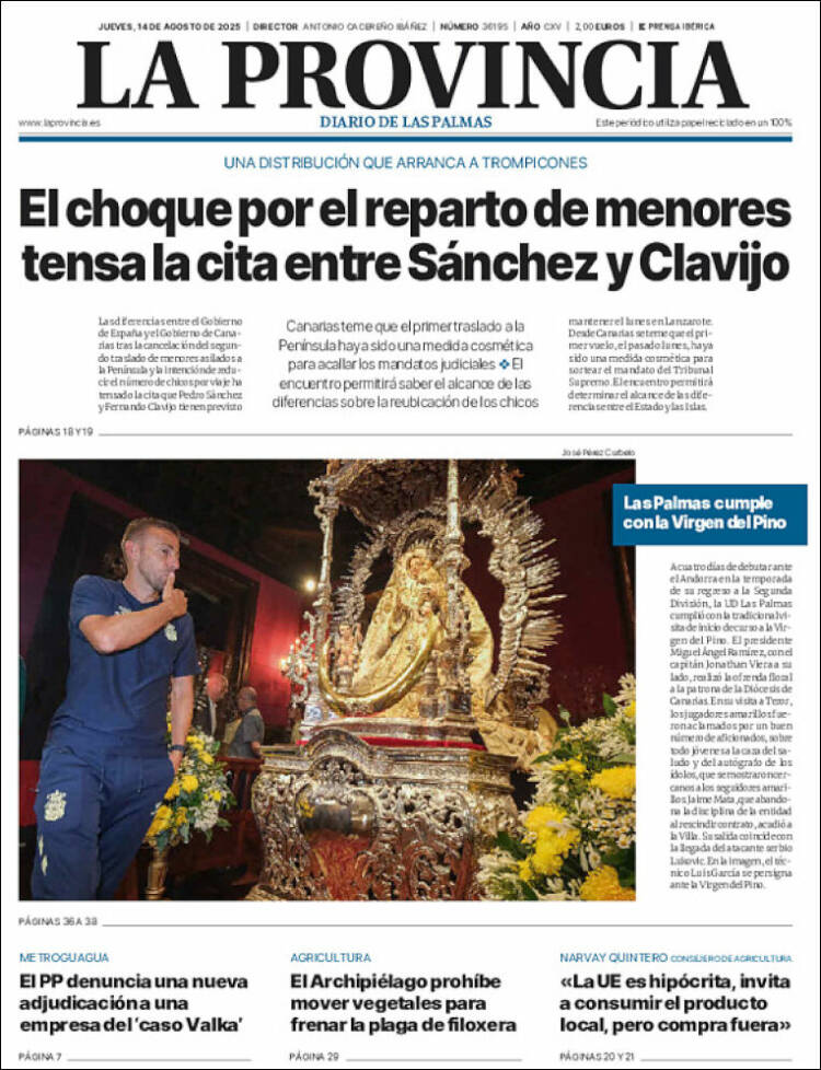 Portada de La Provincia (España)