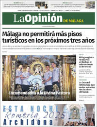 Portada de La Opinión de Málaga (España)