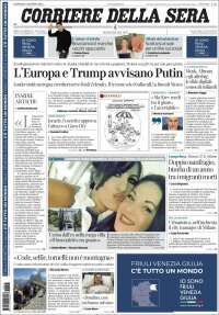 Portada de Corriere della Sera (Italia)