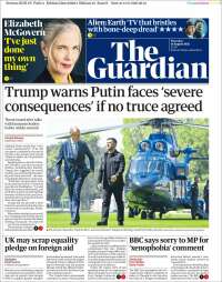 Portada de The Guardian (Reino Unido)