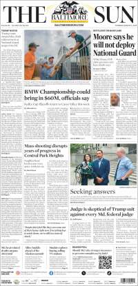 Portada de The Baltimore Sun (USA)