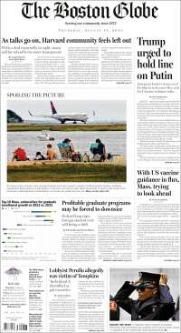 Portada de Boston Globe (USA)