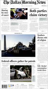 Portada de Dallas Morning News (USA)