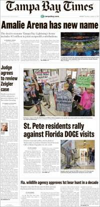 Portada de Tampa Bay Times (USA)