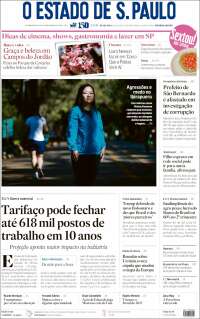 Portada de O Estado de São Paulo (Brasil)