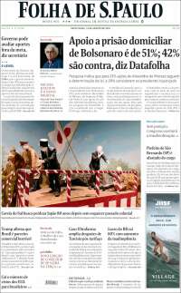 Portada de Folha de São Paulo (Brasil)