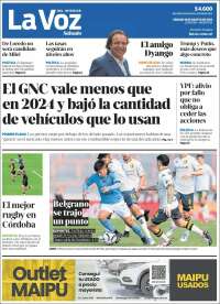 Portada de La Voz del Interior (Argentina)