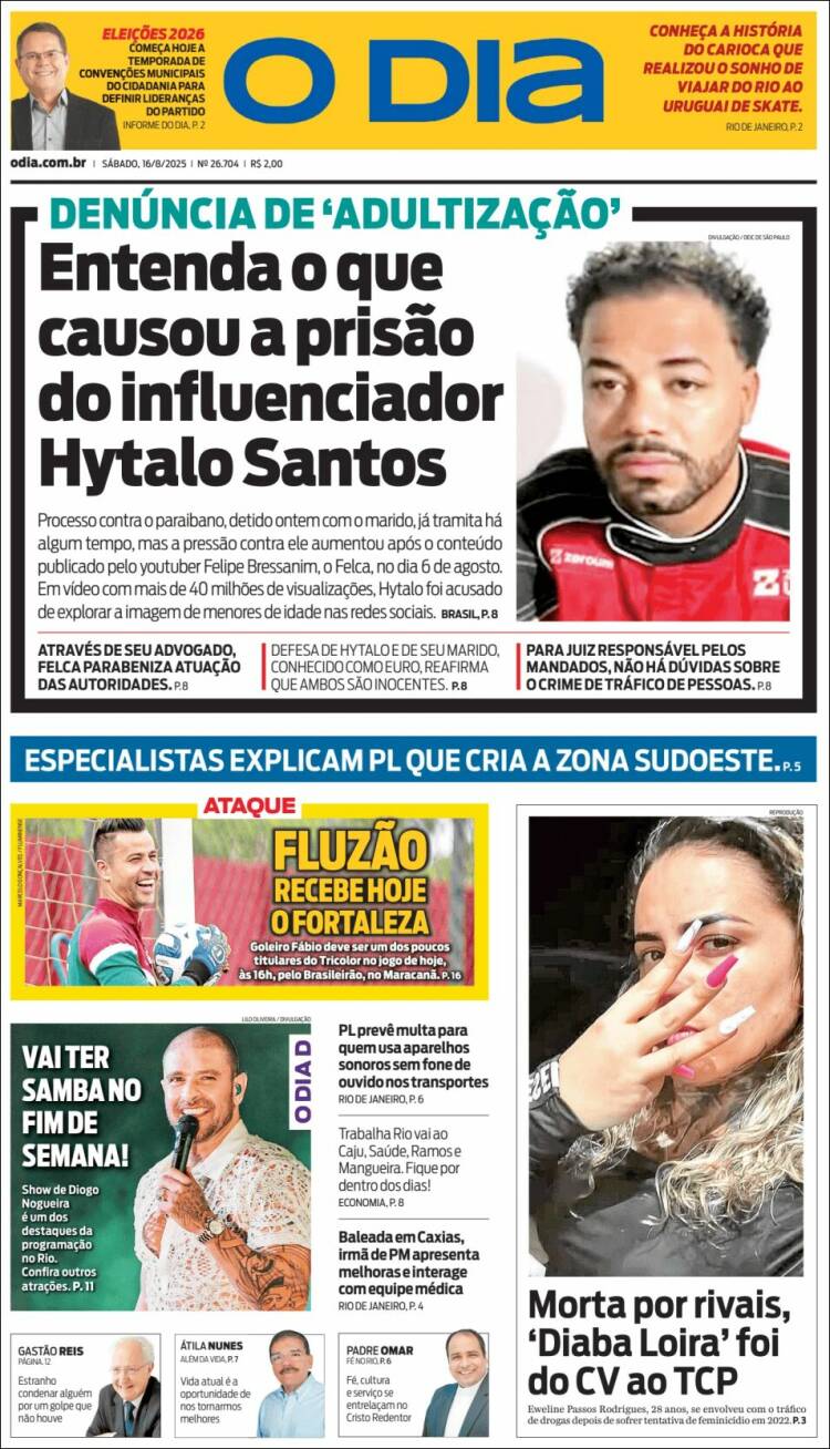 Portada de O Dia (Brasil)