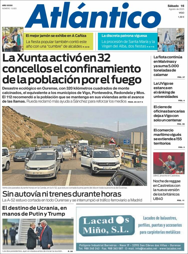 Portada de Atlántico Diario (España)