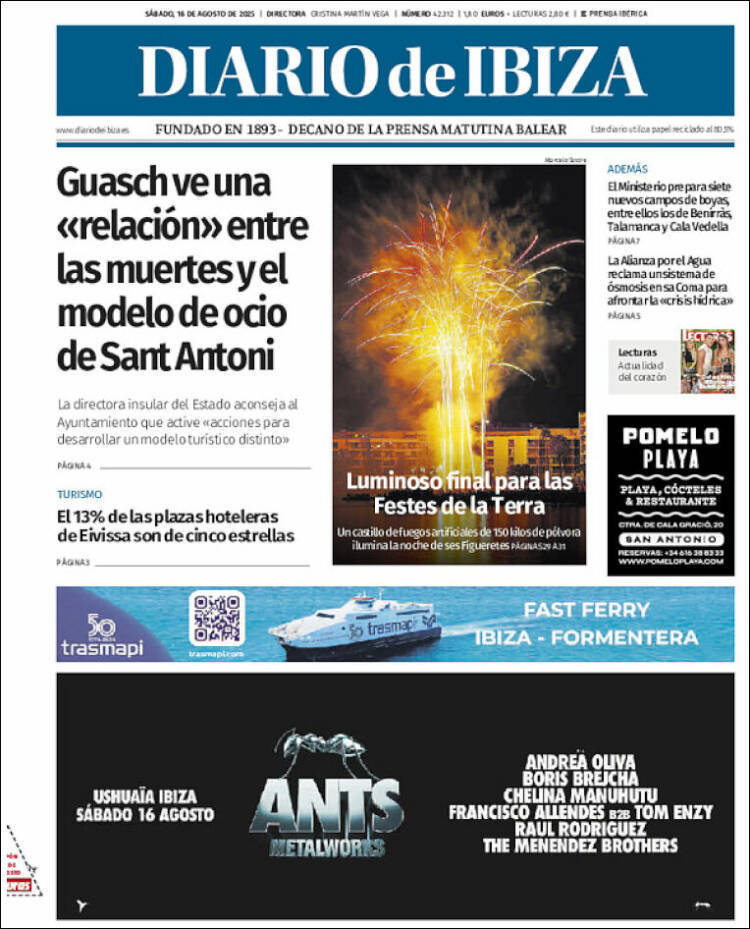 Portada de Diario de Ibiza (España)