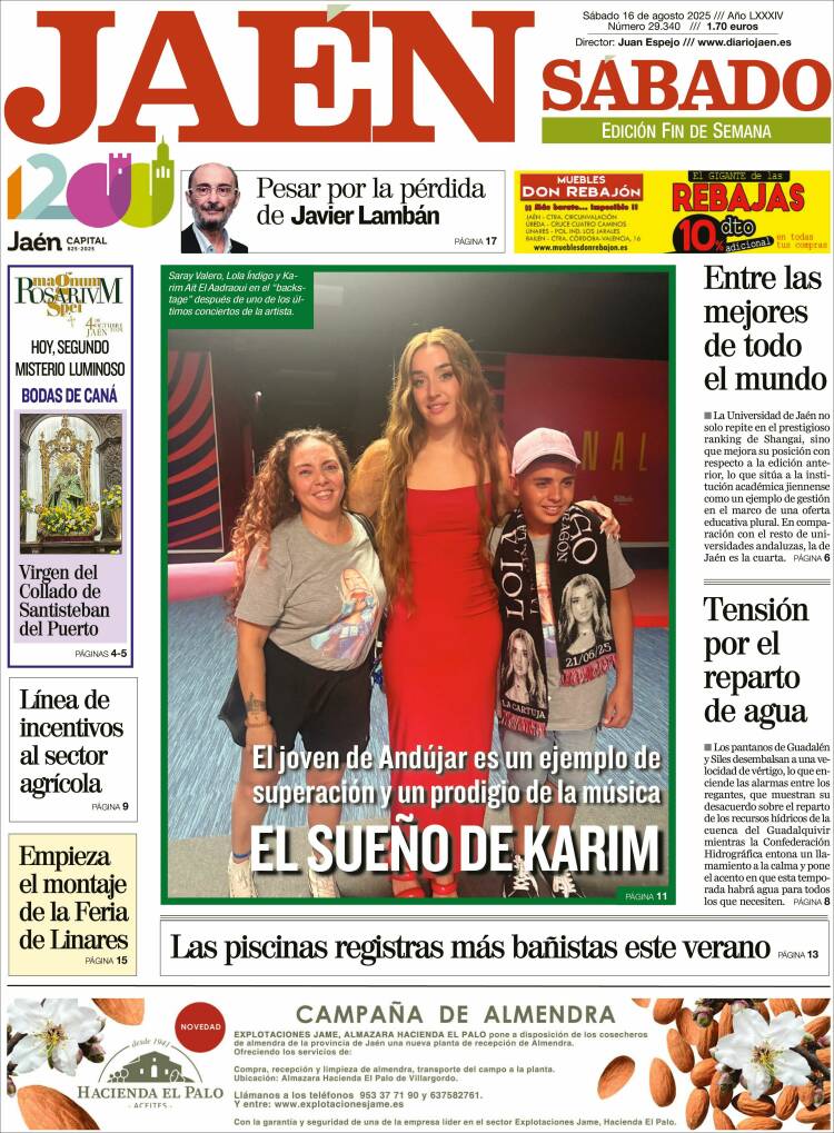 Portada de Diario Jaén (España)