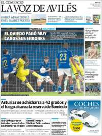 Portada de El Comercio - Avilés (España)