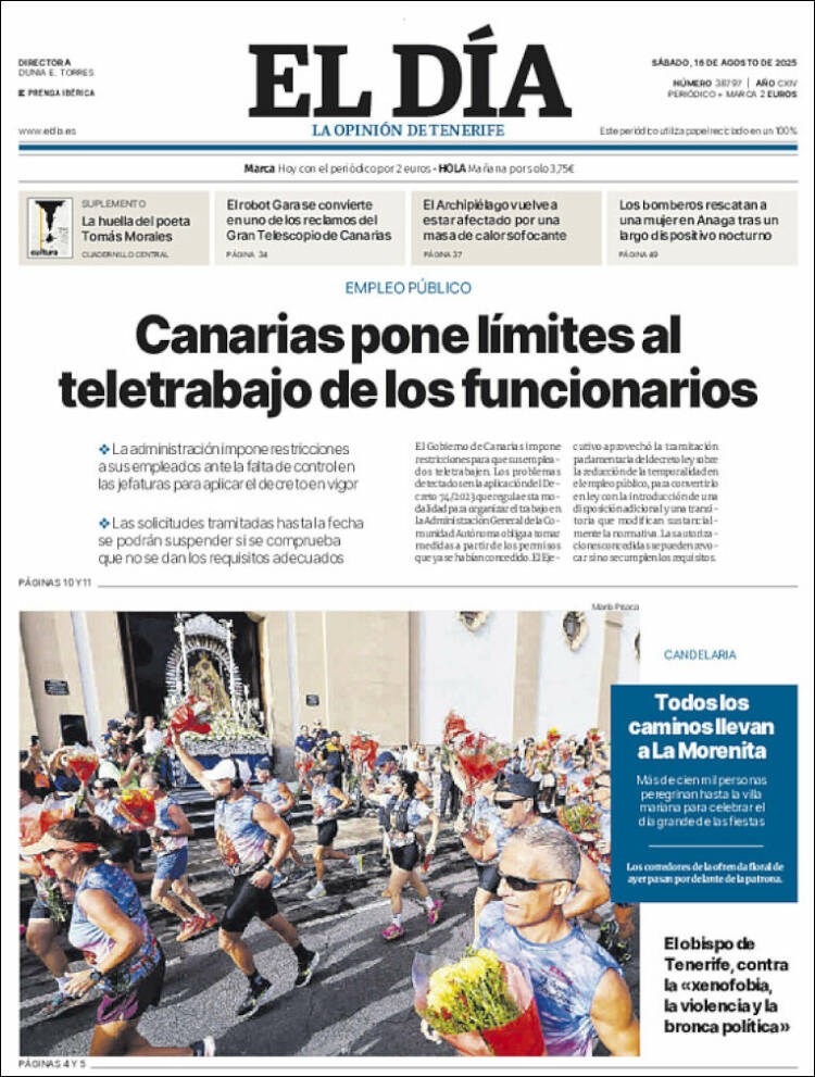Portada de El Día (España)