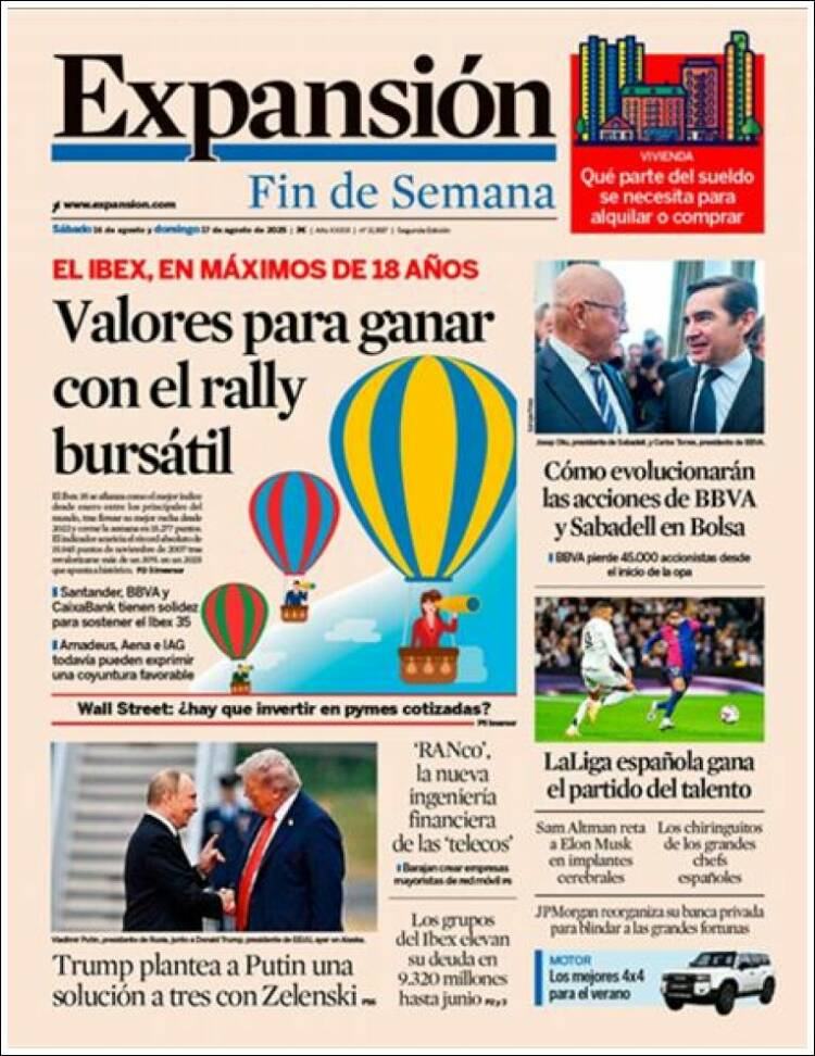 Portada de Expansión (España)