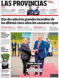 Portada de Las Provincias (España)