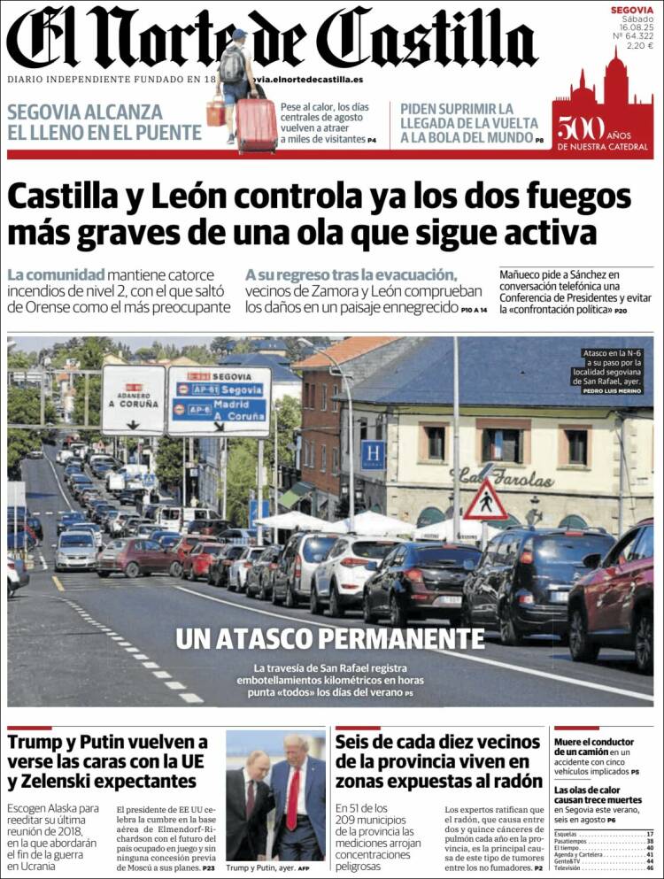 Portada de Norte de Castilla - Segovia (España)