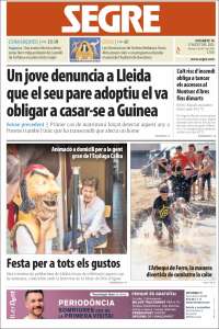 Portada de Segre (Espagne)