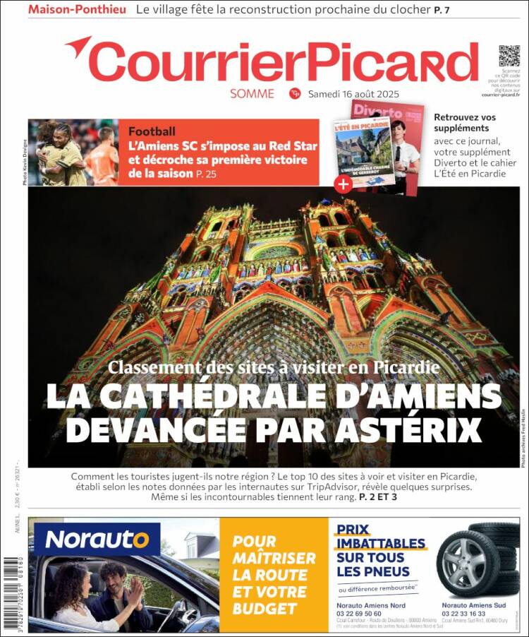 Portada de Courrier Picard (Francia)