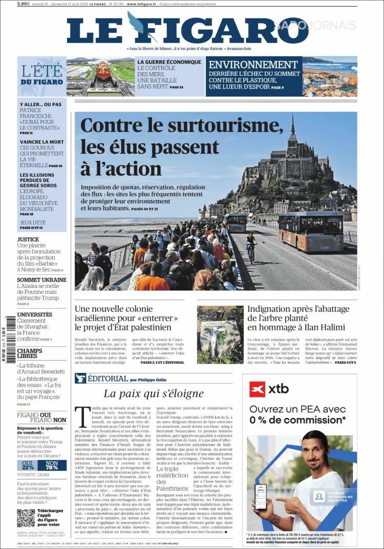 Portada de Le Figaro (Francia)