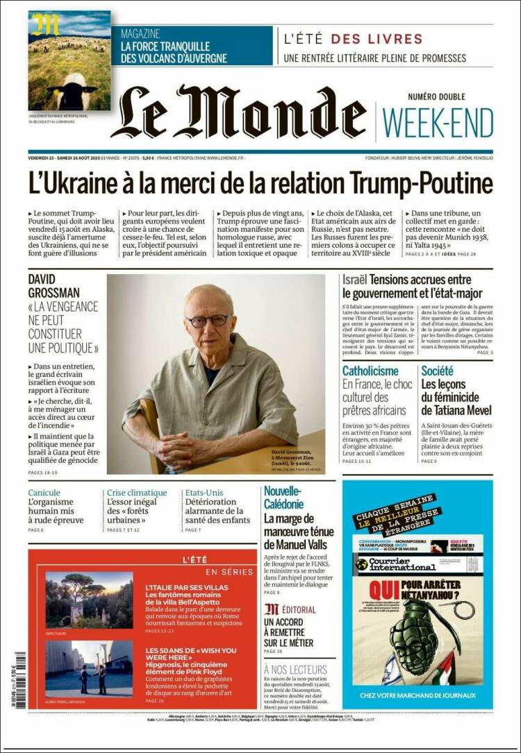 Portada de Le Monde (Francia)