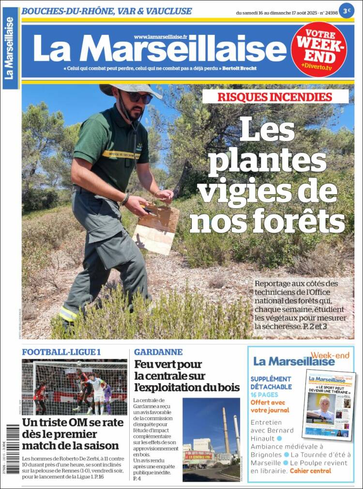 Portada de La Marseillaise (Francia)