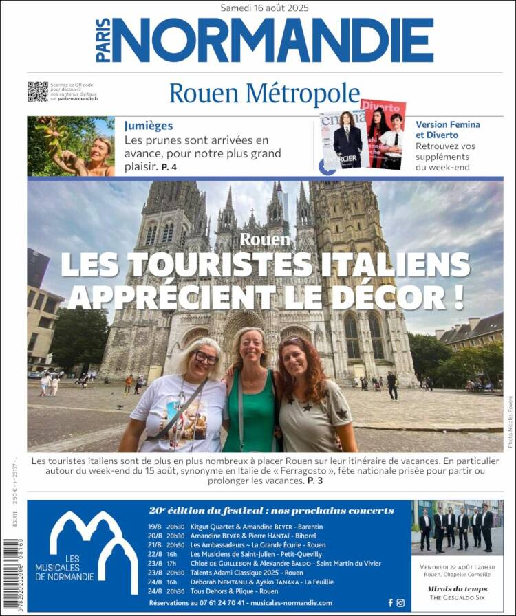 Portada de Paris Normandie (Francia)