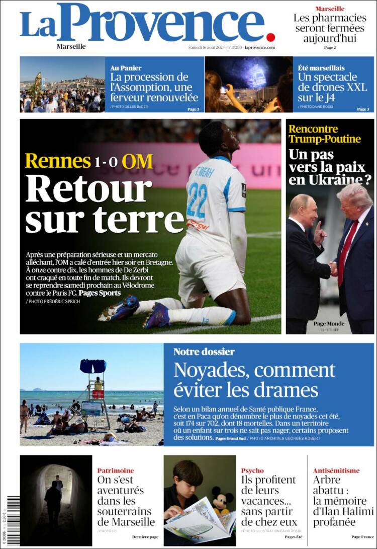 Portada de La Provence (Francia)